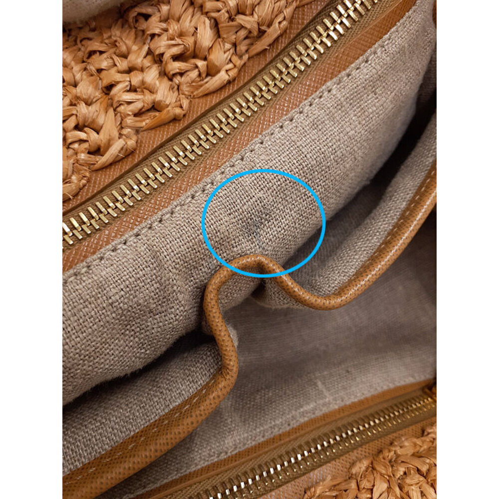 PRADA Raffia Tote Bag Brown - Picture 5 of 9